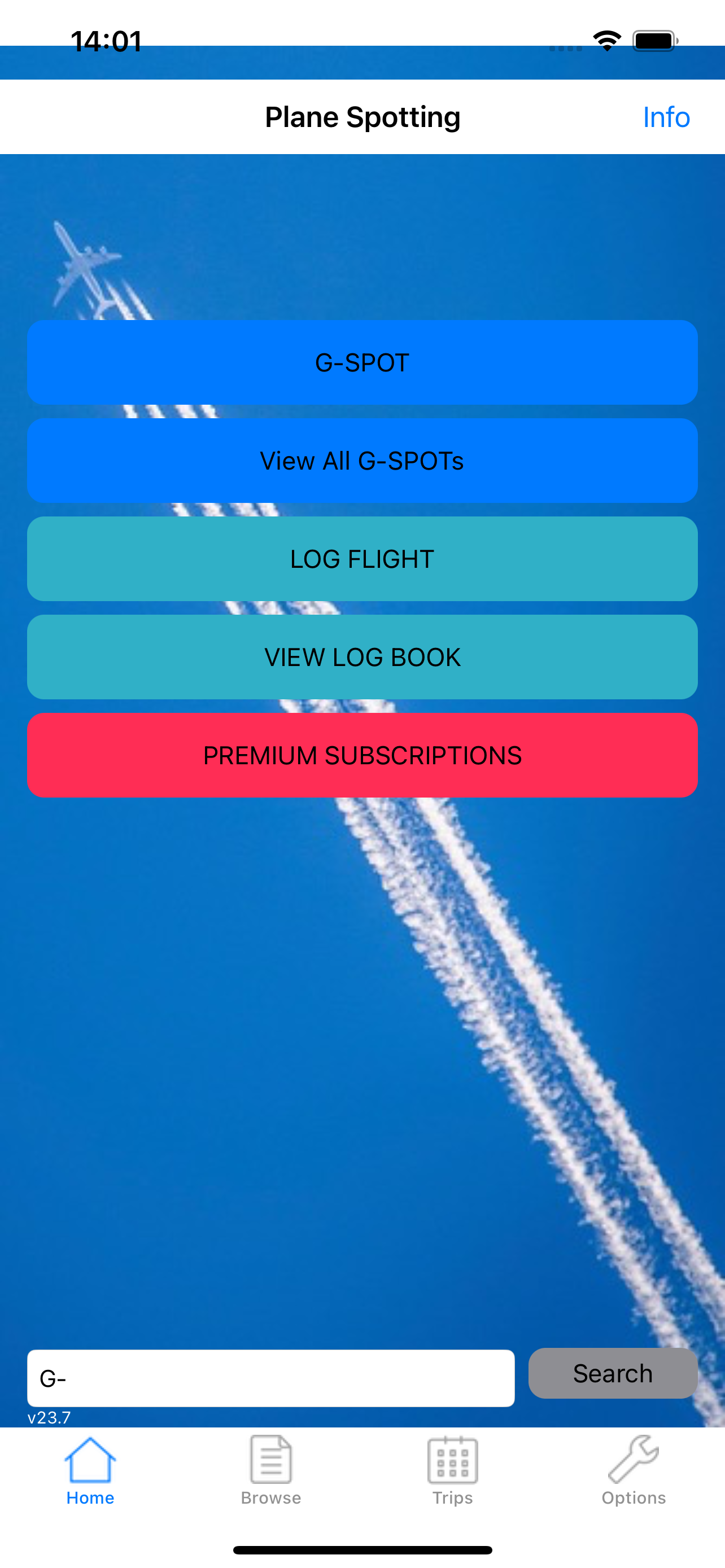 Home screen